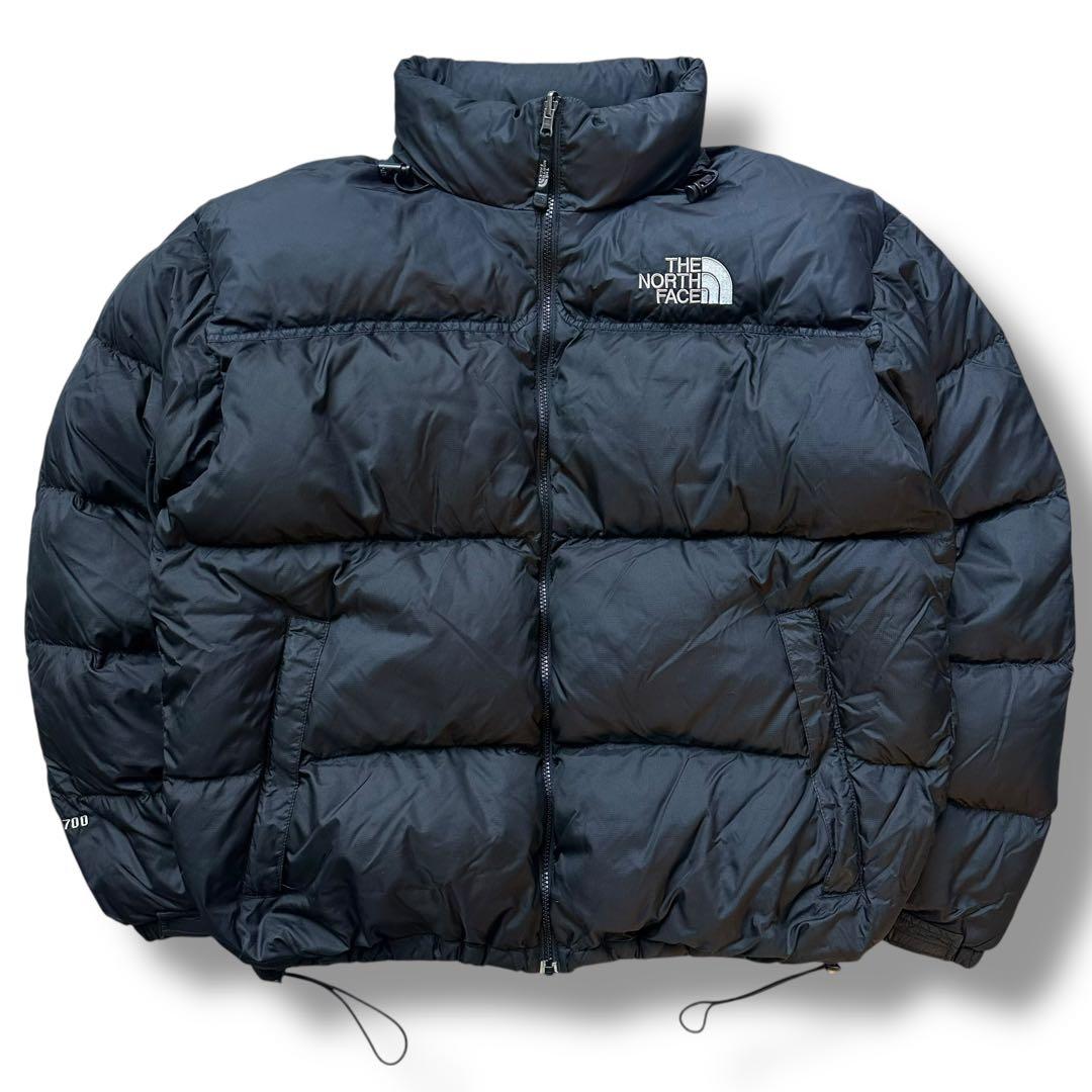 XXL 肉厚 ノースフェイス ヌプシ ダウンジャケット 700フィル 黒 メンズ