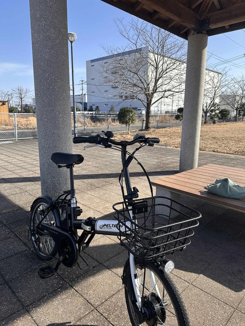 PETTECH 折りたたみ自転車 ホワイト/ブラック