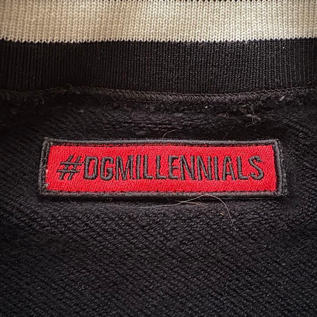 トップス DOLCE&GABBANA black SWETER DG MILANO 00s