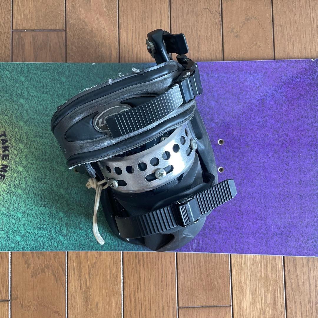 SIMS スノーボード 紫と緑のグラデーション　ビンディングセット