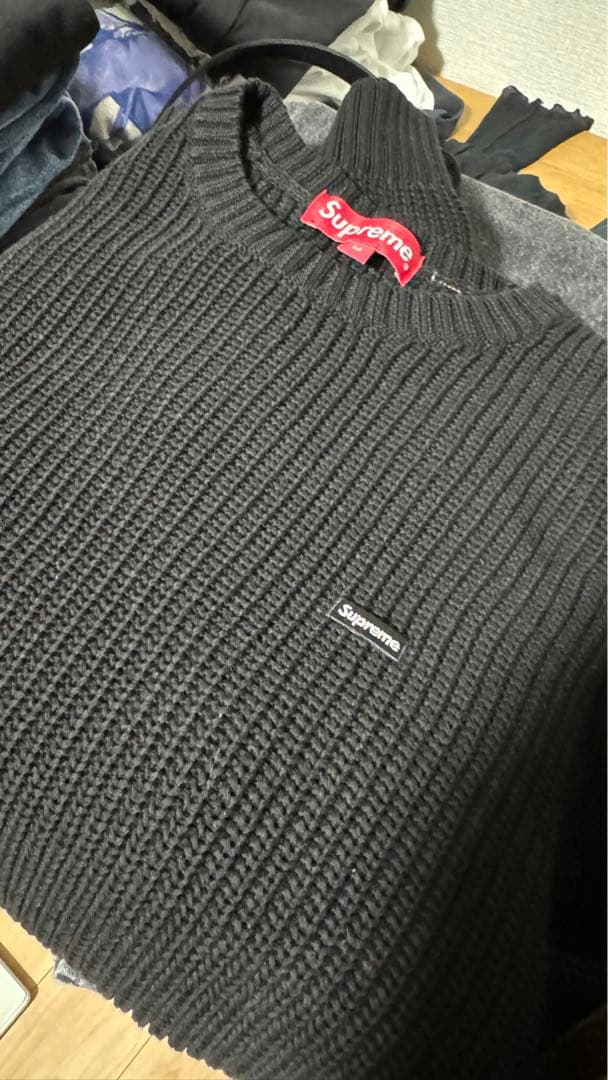 supreme small box logo コットンニット　ブラック