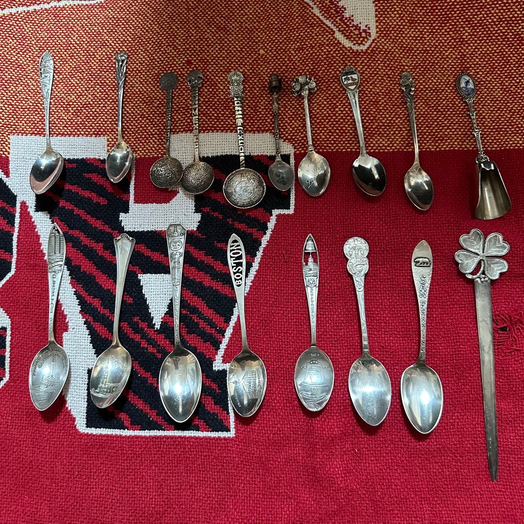 【純銀】スターリングシルバー スーベニアスプーン セット まとめ売り 銀製