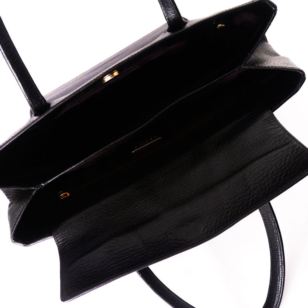 美品 LOEWE ロエベ レザー トートバッグ バッグ　黒 アナグラム ビジネス