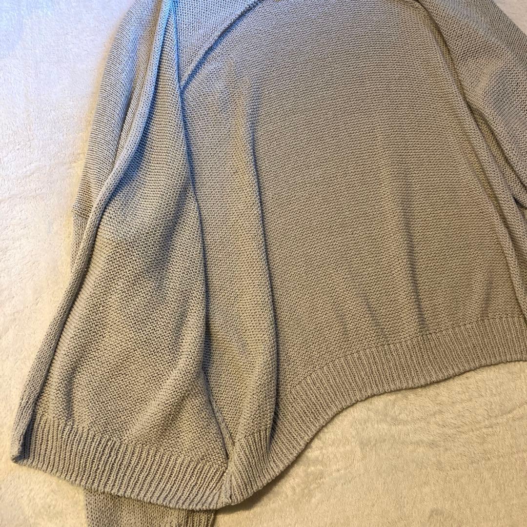 evam eva ドライシルク カーディガン シルク100% 羽織り グレージュ