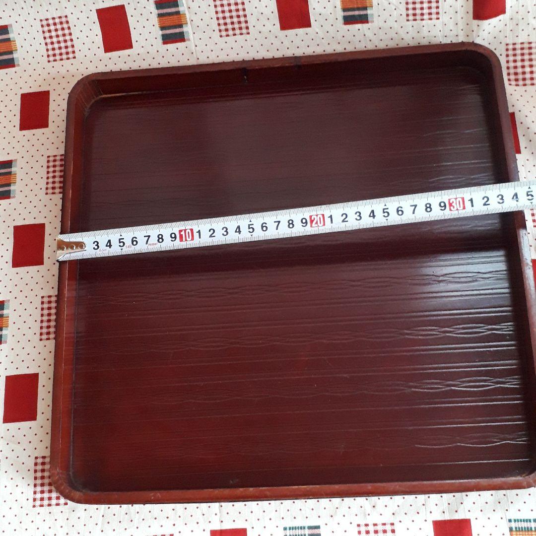 昭和レトロ　漆塗り　お膳　お盆　6客