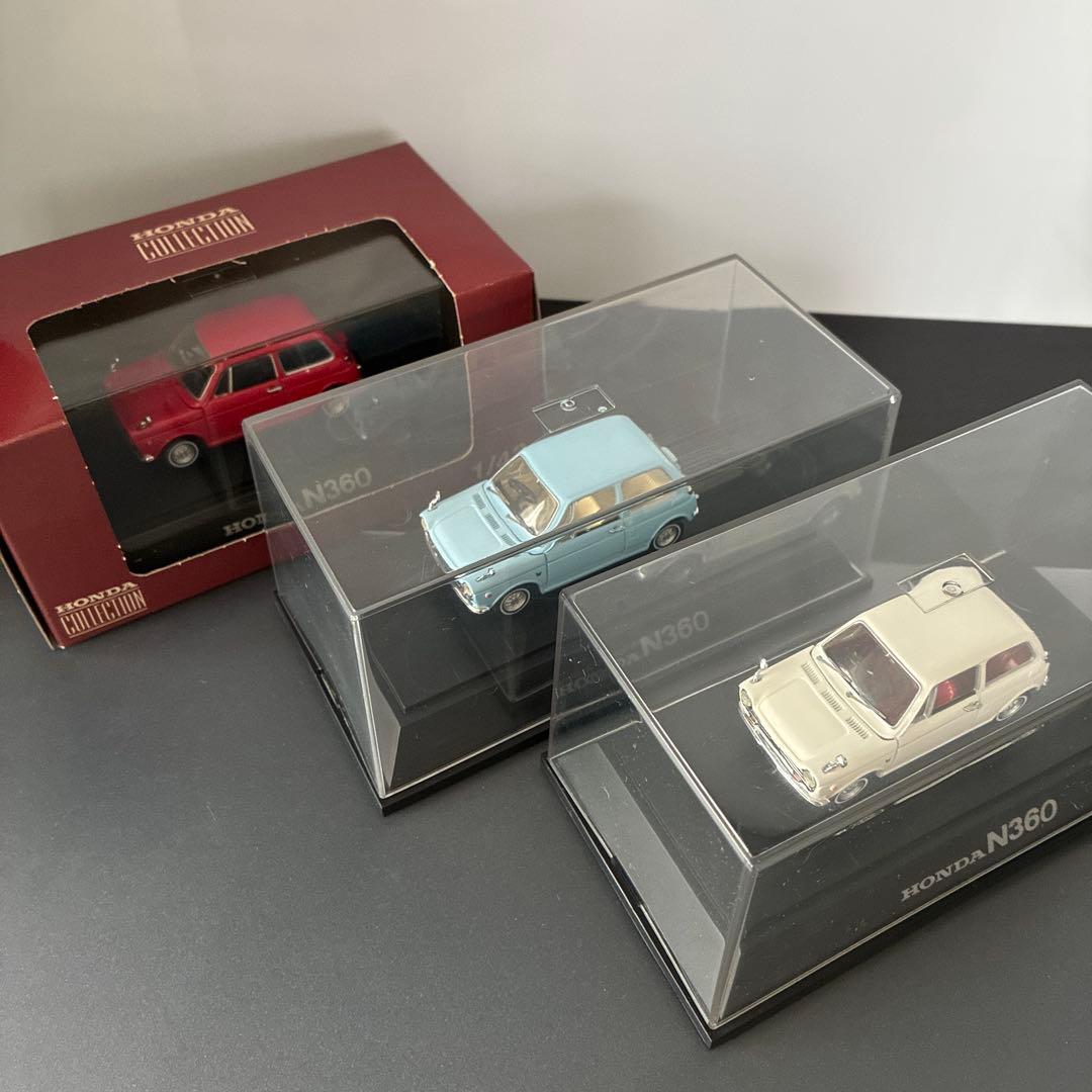 エブロ　EBBRO HONDA N360 ミニカー　赤 水色 白　3台セット