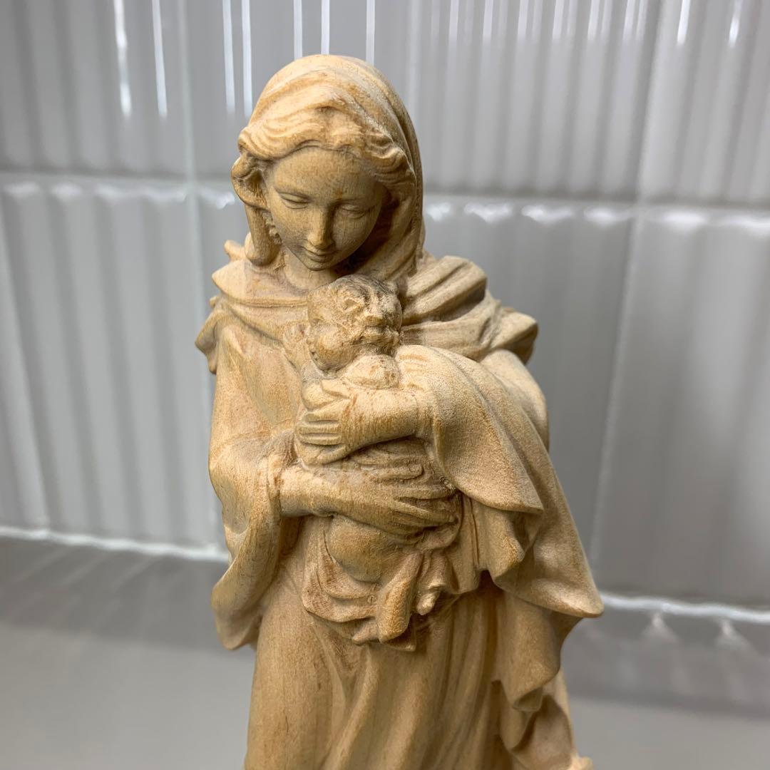 稀少✨最高級品　Lepi 置物　木彫　聖母マリア　マリア像