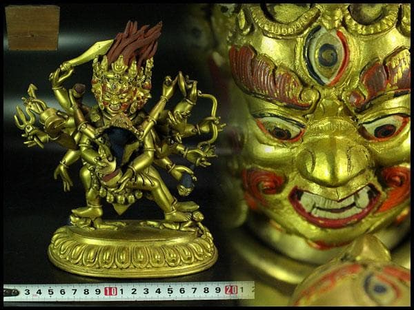 仏教美術 渡金 歓喜仏(K-A986)