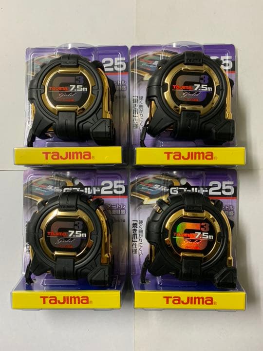 タジマ Tajima スケール G3ゴールドロック G3GL25-75BL×4個