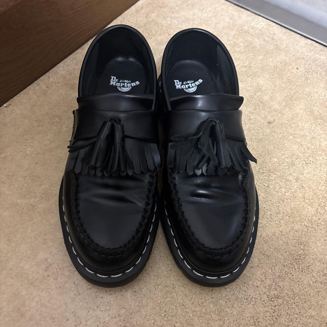 Dr. Martens ブラックフリンジローファーUK5