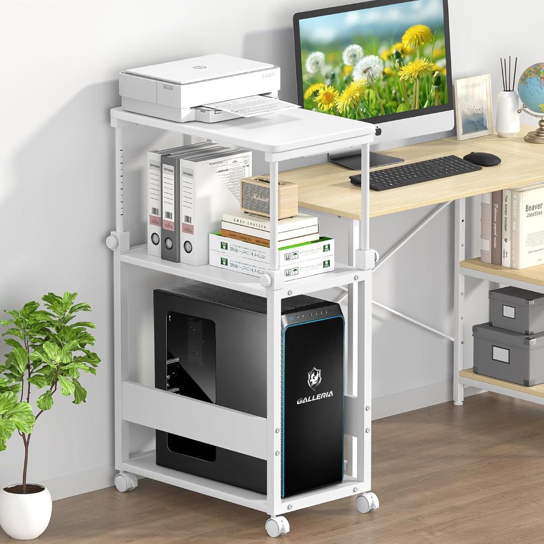 パソコンワゴン pcラック 昇降式 幅35×奥行60×高さ67～95cm