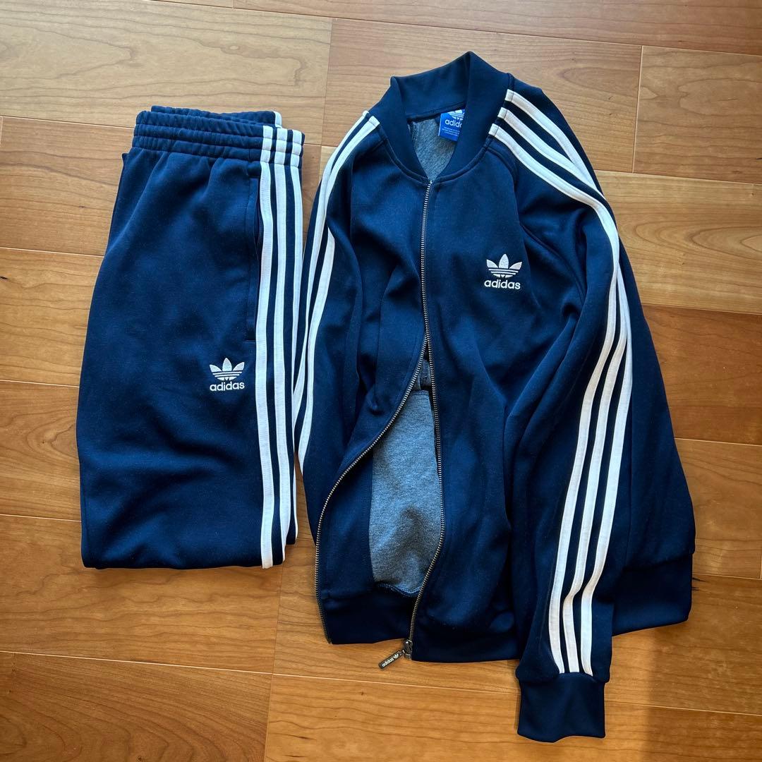 adidas ジャージ上下セット ネイビー サイズO