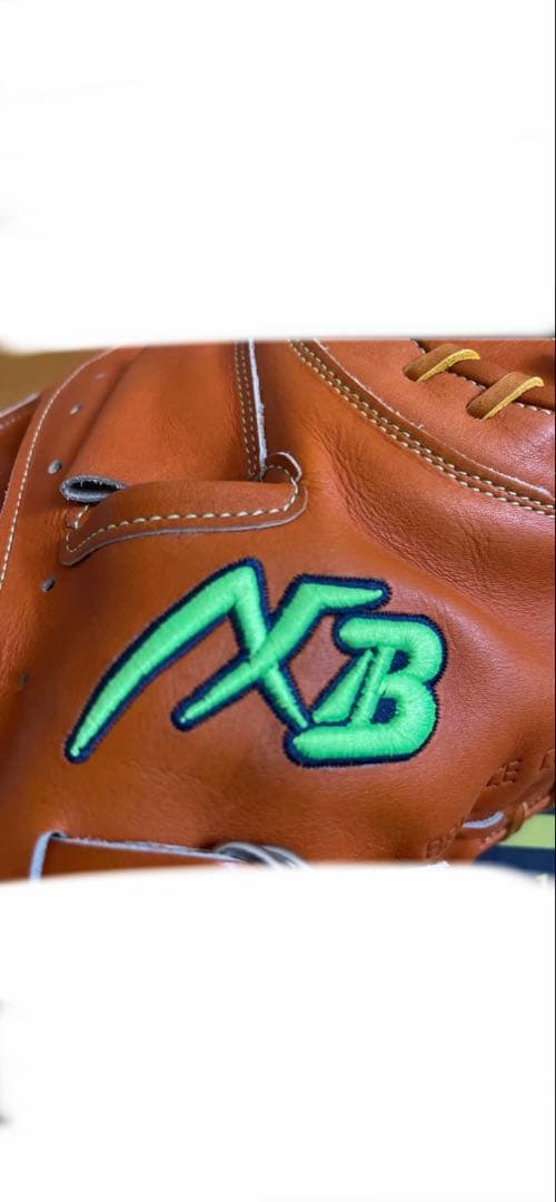 キャッチャーミット　AXF x Belgard 硬式グローブ オレンジ