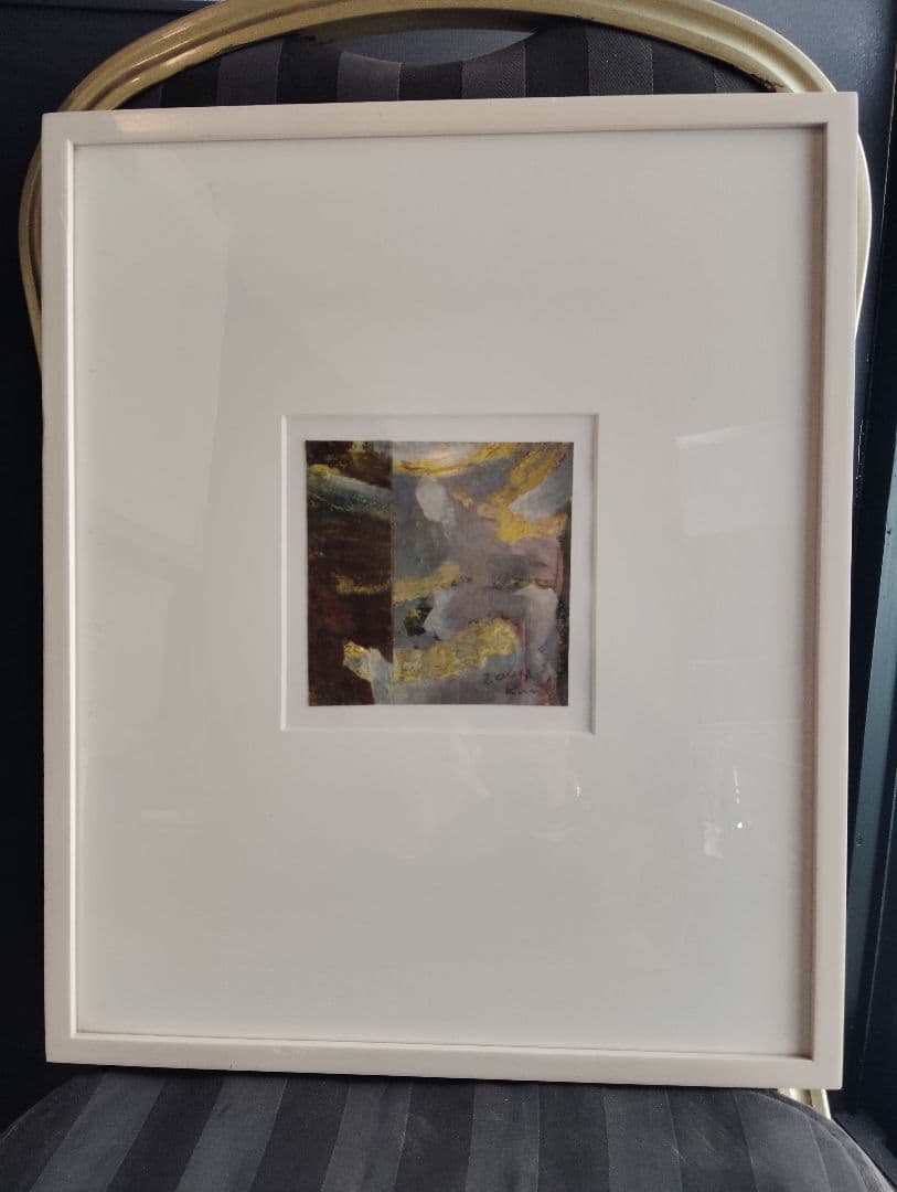 抽象画 サイン入り 小型