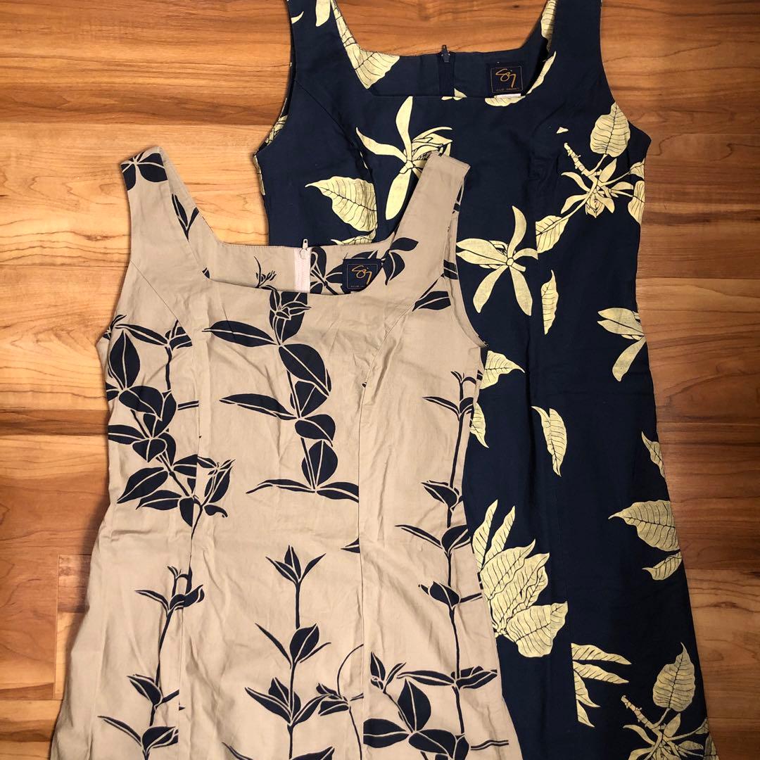 シグゼーンノースリーブ膝丈ワンピース