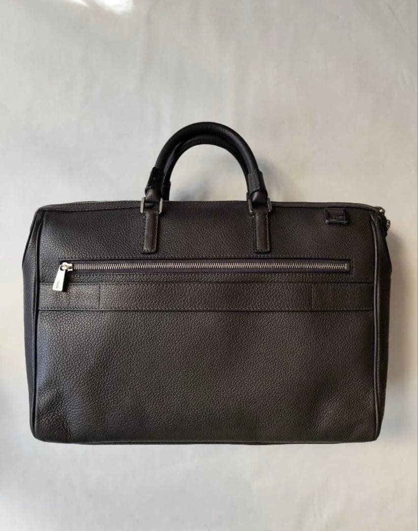 r*様 セラピアン カシミヤレザー ブリーフケース ビジネスバッグ　グレー