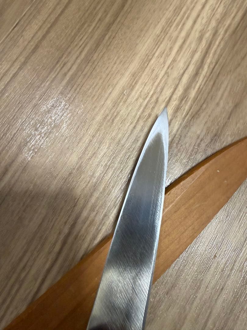 有次　柳刃包丁　本焼　尺　鞘付き　天然砥石研ぎました