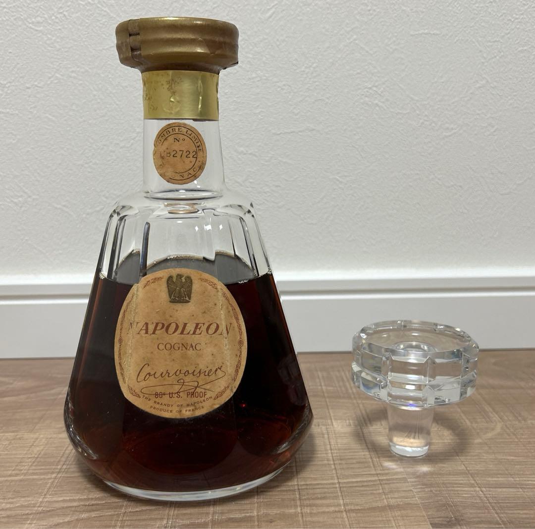 【古酒】未開栓蓋付クルボアジェ ナポレオン バカラボトル ブランデー コニャック