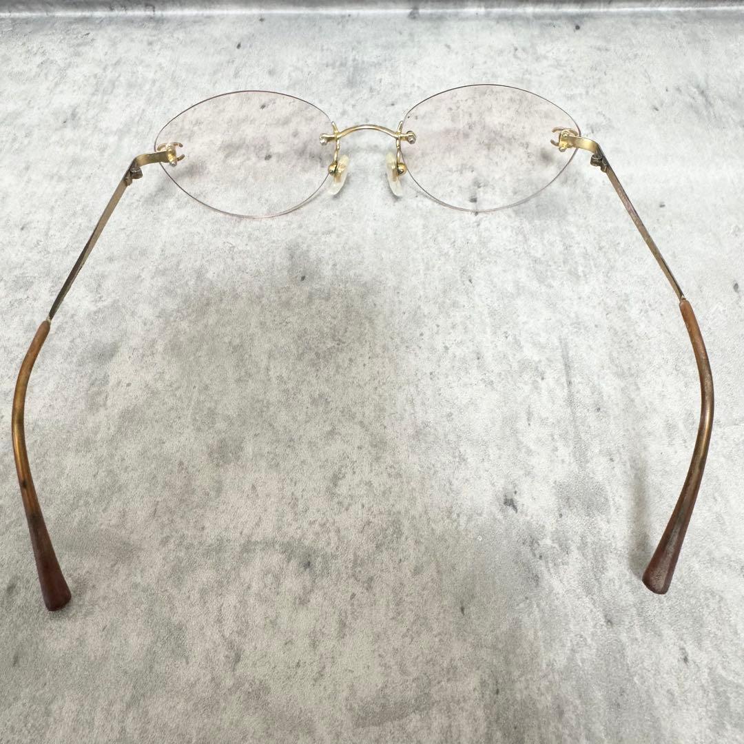 CHANEL シャネル サングラス リムレス ココマーク ヴィンテージ 度入り