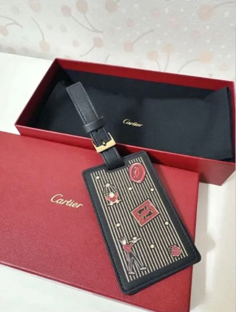 【新品未使用品】Cartier カルティエネームタグ　ラゲージタグ旅行　ブラック