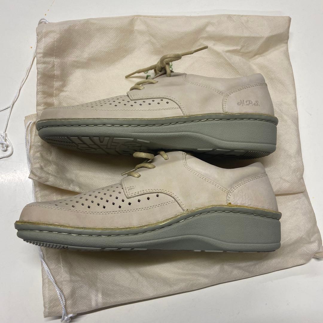 HPS 健康靴 コンフォートシューズ ベージュ メッシュシューズ 25.0