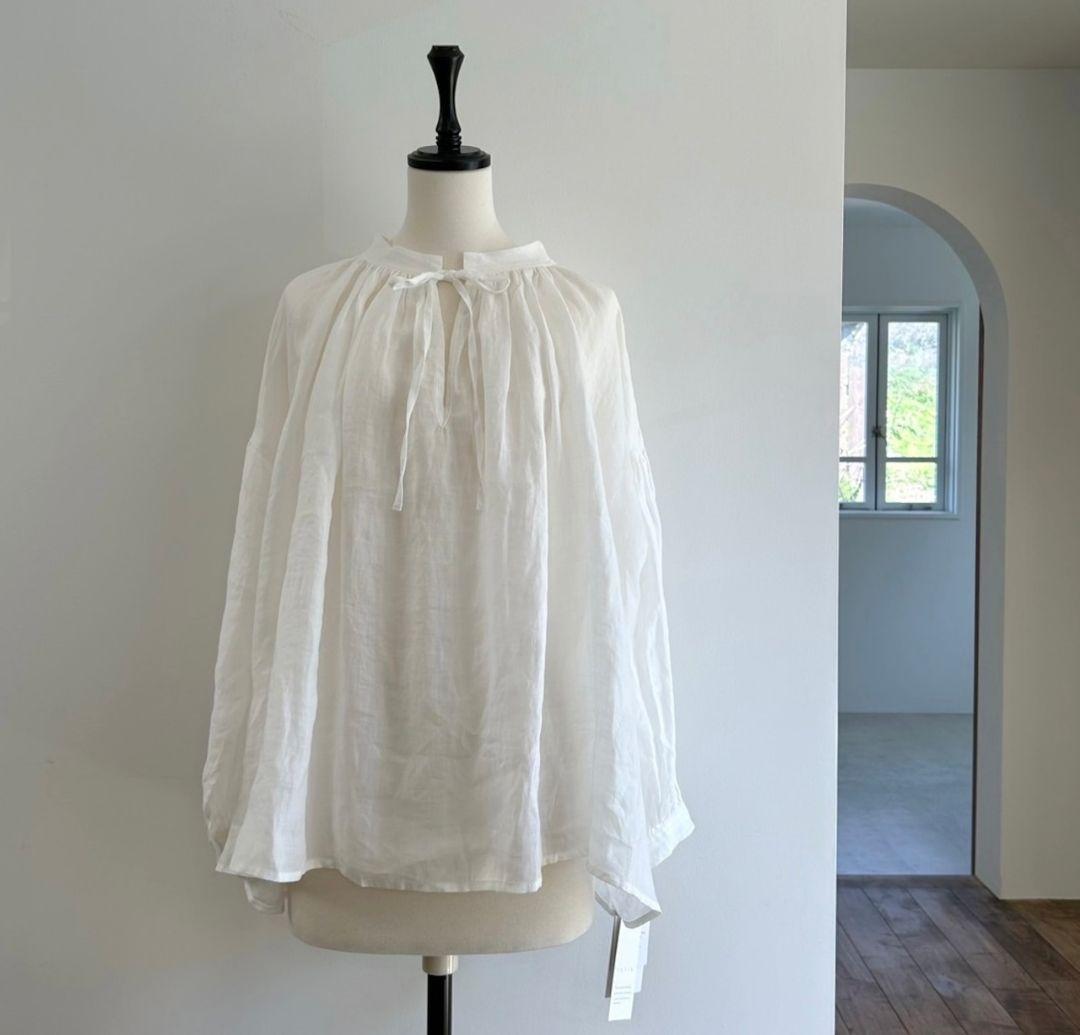 TUTIE ツチエ 2WAYギャザーブラウス リネン
