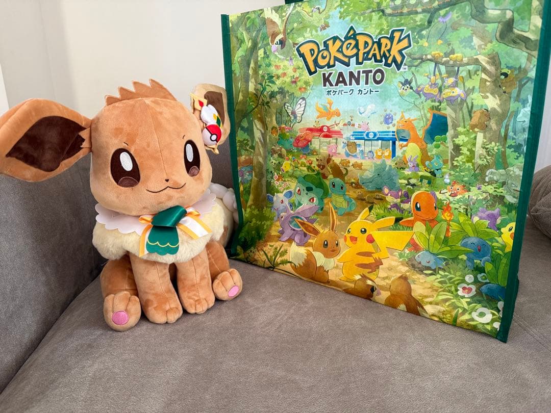 【限定品】ポケモンカントー　 イーブイ等身大ぬいぐるみ　ショッパー付き