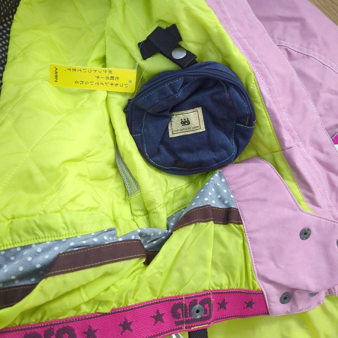 ★未使用★ エアボーン ARBN スノボードウェア 上下セットS　ピンク