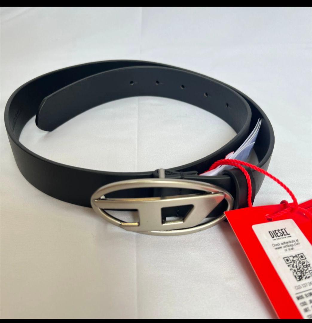 大人もOK DIESEL B1DR　Dロゴ ベルト　キッズ　レディース