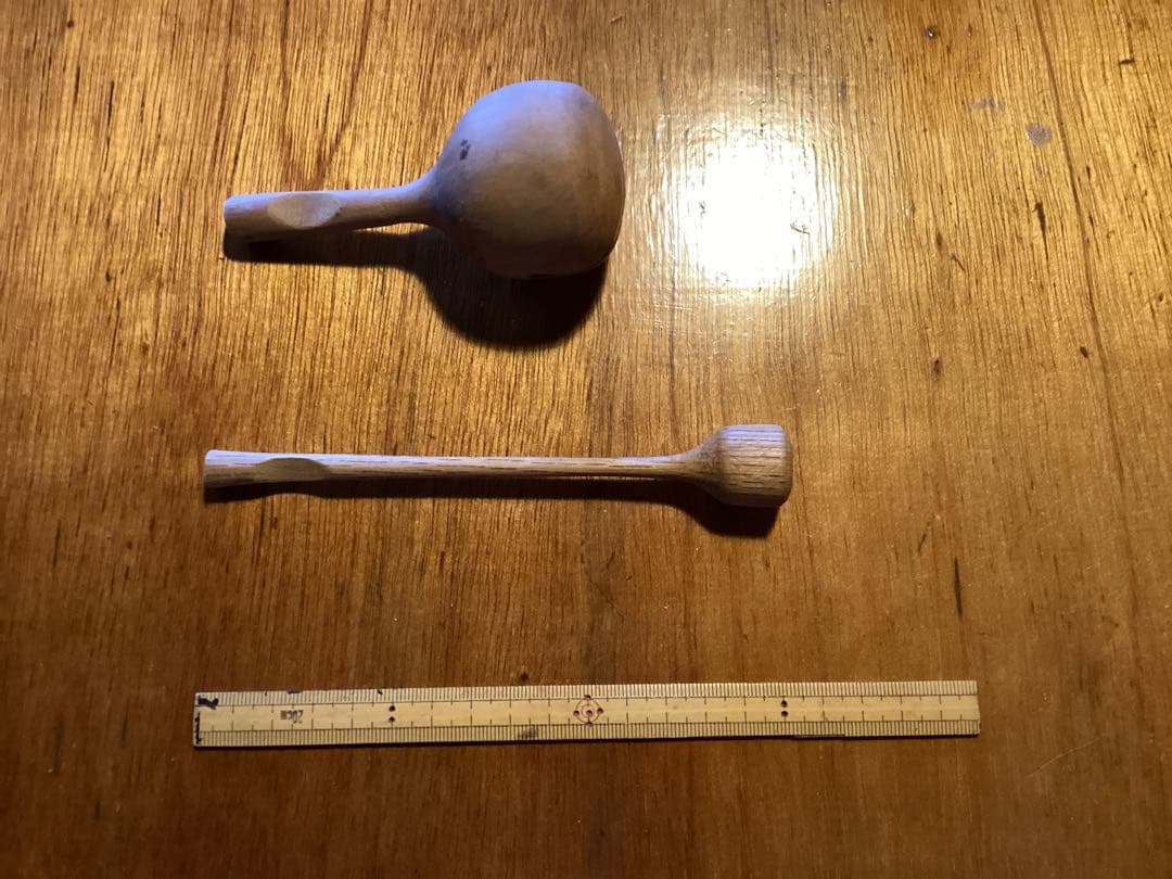 ハンドメイド　ウッドブロック　木柾　木魚　クラベス　7点セット 民族楽器