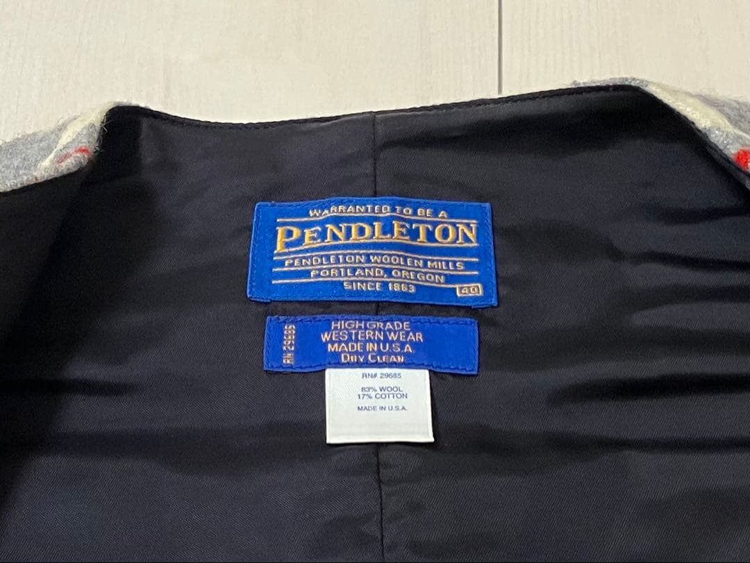USA製 Pendletonペンドルトン ネイティブ柄 チマヨベスト 40 Ｍ