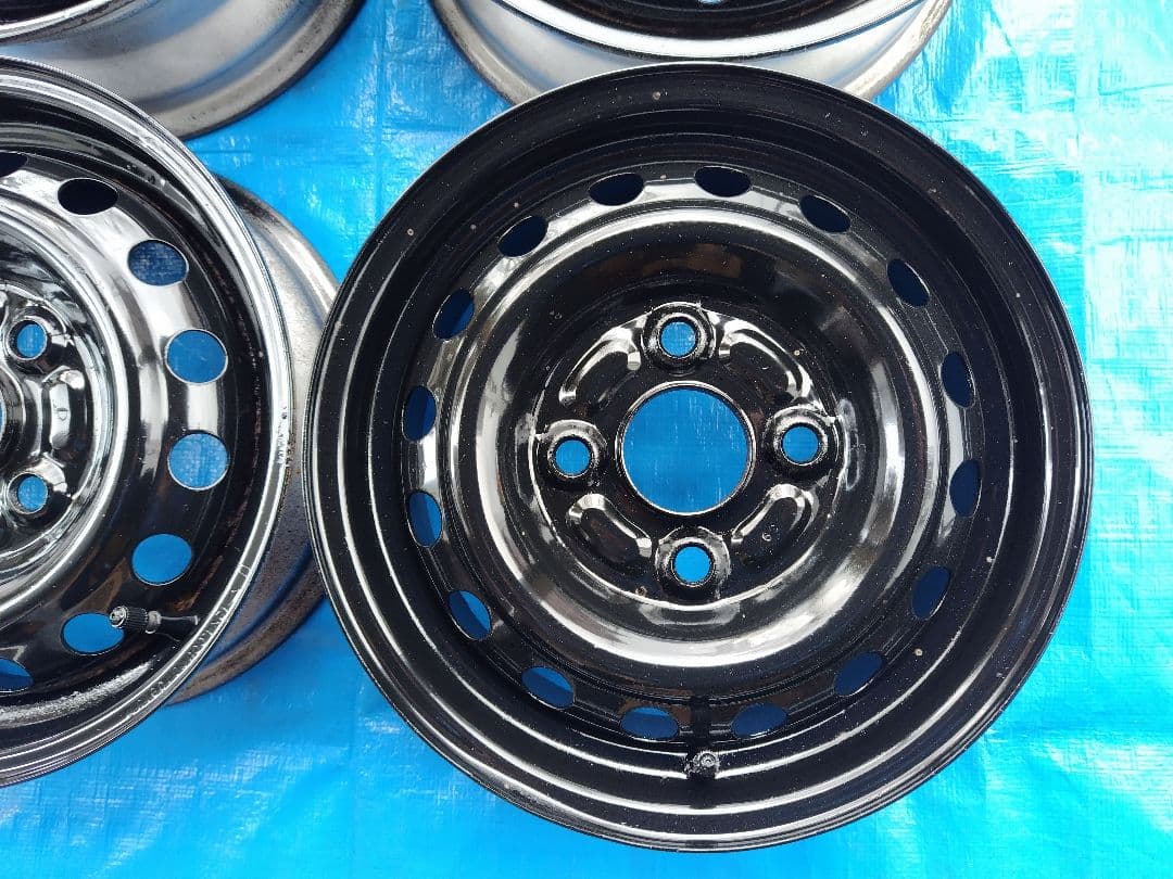 145/80R12・LT【2/2】軽トラ用スタッドレス・鉄ホイール付、２本分割