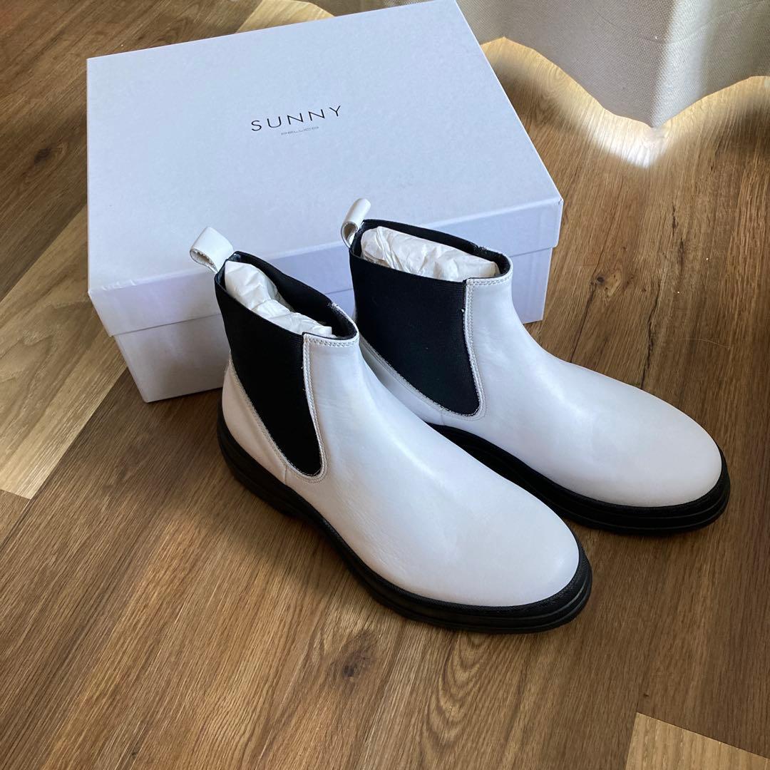 新品　ペリーコサニー　サイドゴアブーツ　ホワイト　37