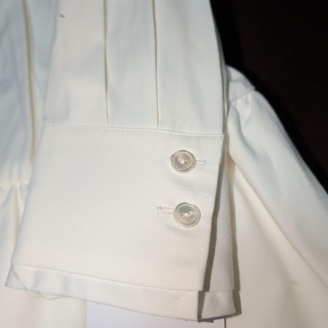 【新品】アプワイザーリッシェ★裾アシメティアードフレアシャツワンピース★S