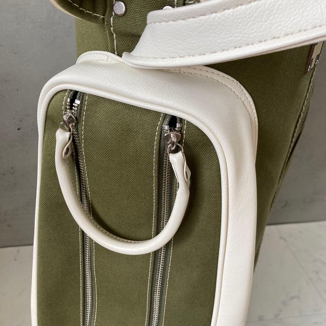 定価97900円⛳️極美品 木の庄帆布 クロスハンドルキャディバッグ グリーン