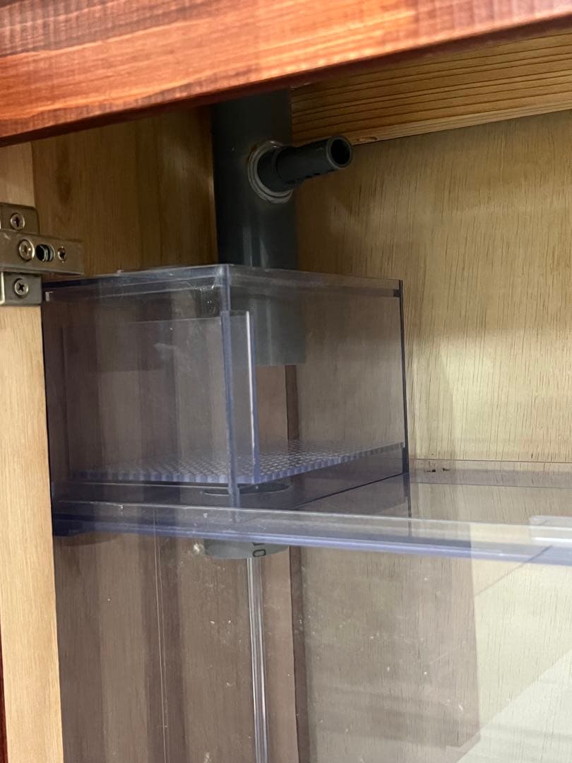 1200ｘ300ｘ300㎜オールガラスオーバーフロー水槽 セット　ブラック