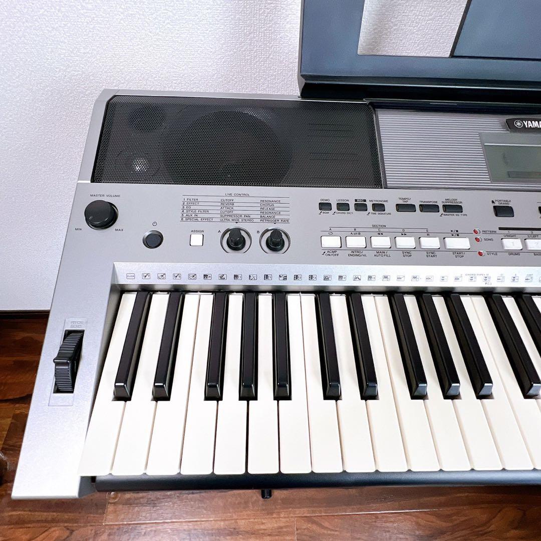 ヤマハ 電子キーボード PSR-E443 スタンド取説 電源アダプター 動作良好