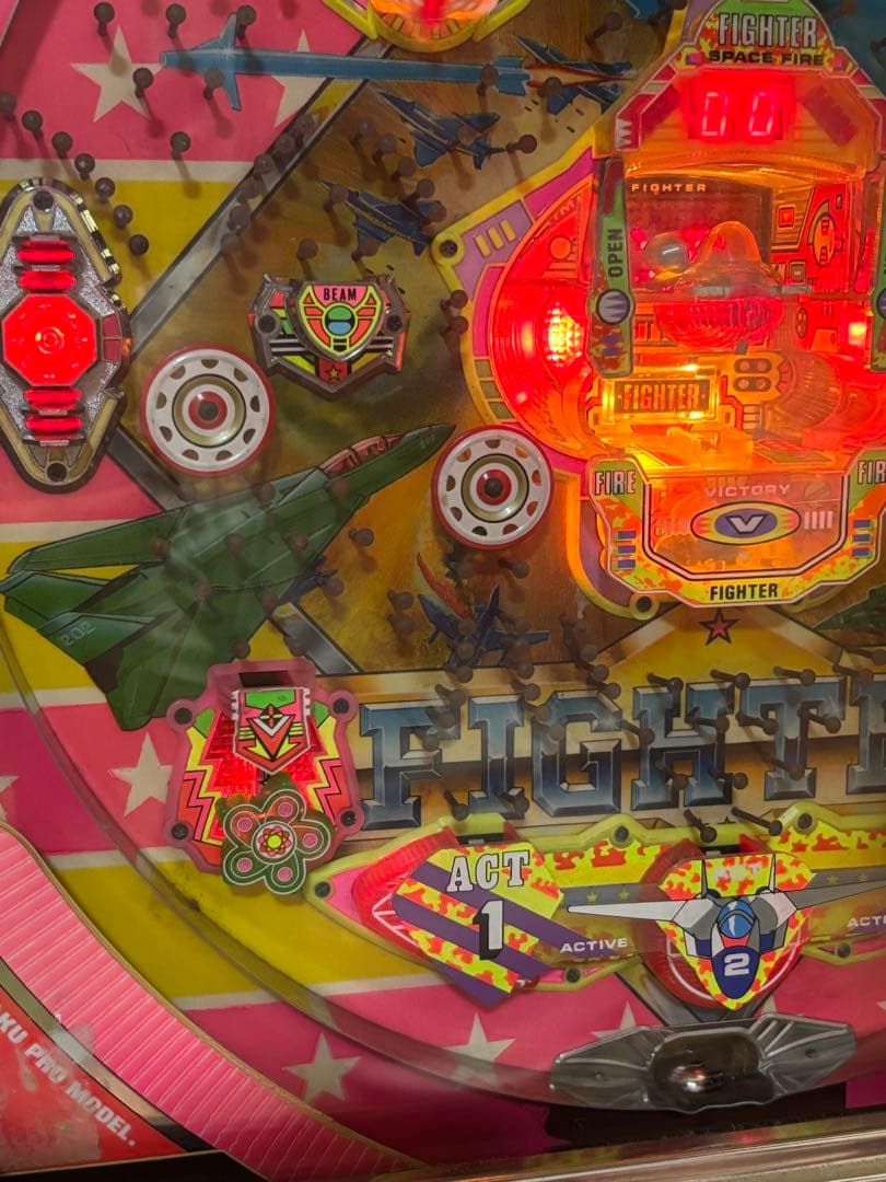 パチンコ　実機　スーパーファイター 循環機 15R羽根モノ初期　京楽 　美品