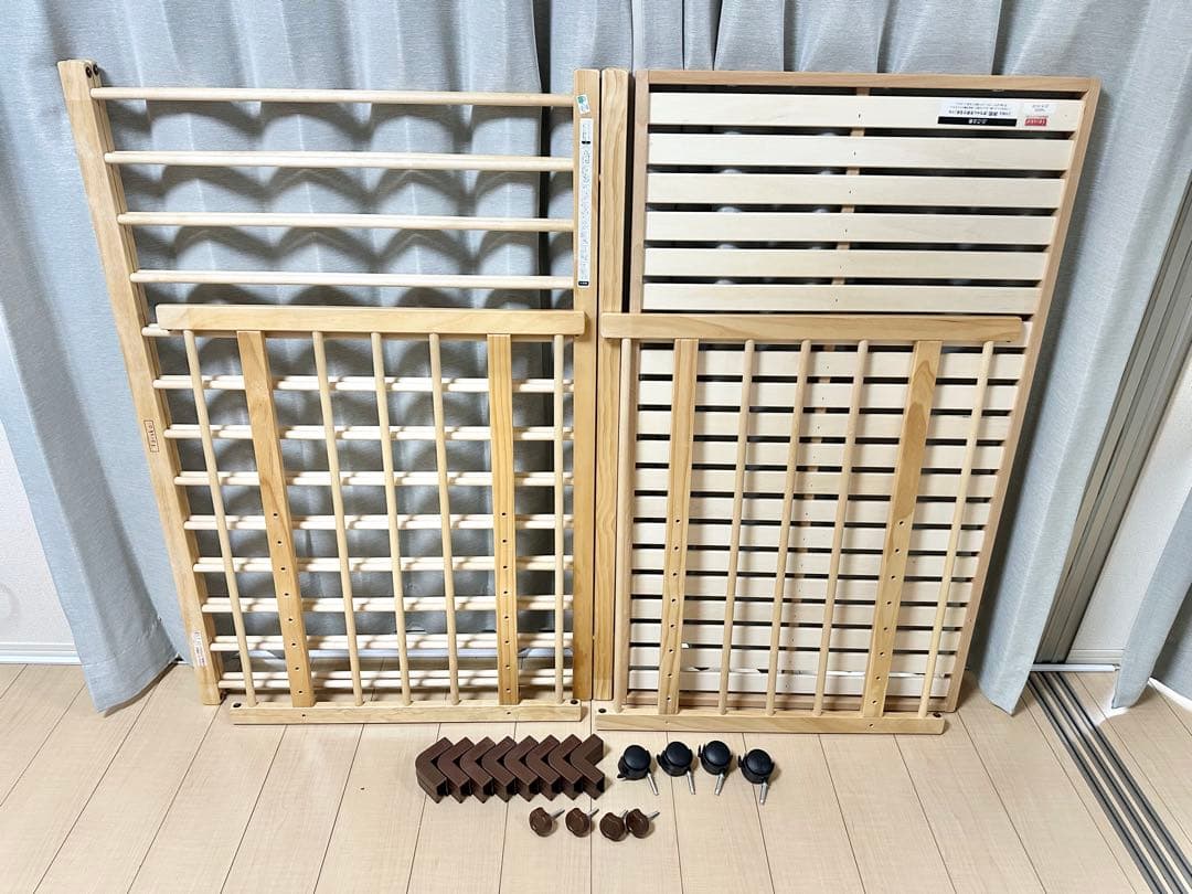 良品 ファルスカ 木製 ベビーベット ベビーサークル ベッドサイドベッド ②