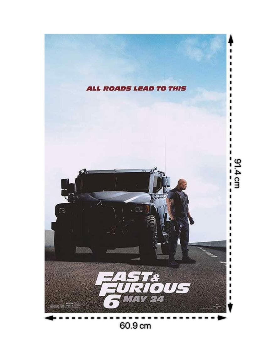 *枚数限定*映画館用両面印刷ポスターUS版:Fast & Furious 6
