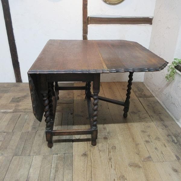 イギリス アンティーク 家具 ゲートレッグテーブル ダイニング 英国 6992d