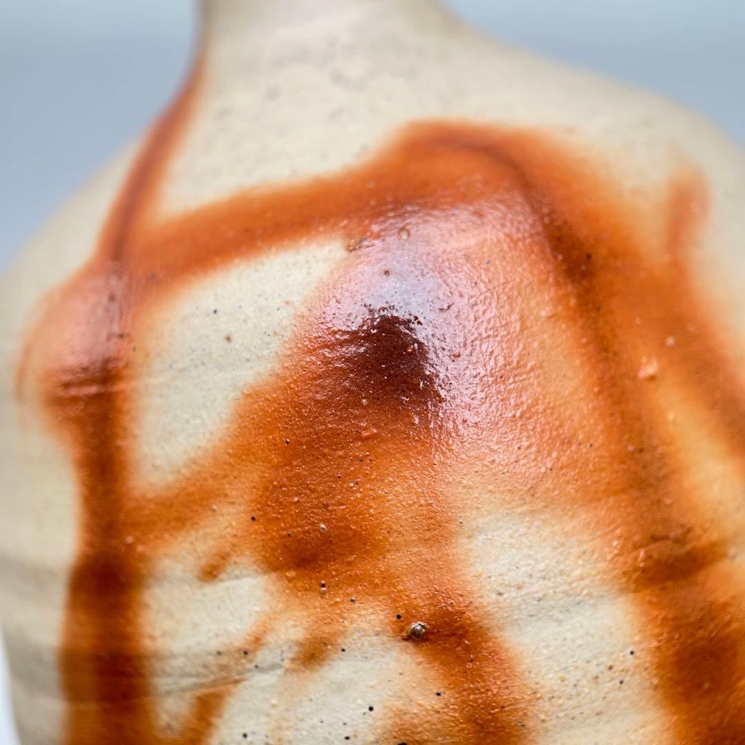 人間国宝・山本陶秀先生　備前焼緋襷徳利　四方桟共箱A