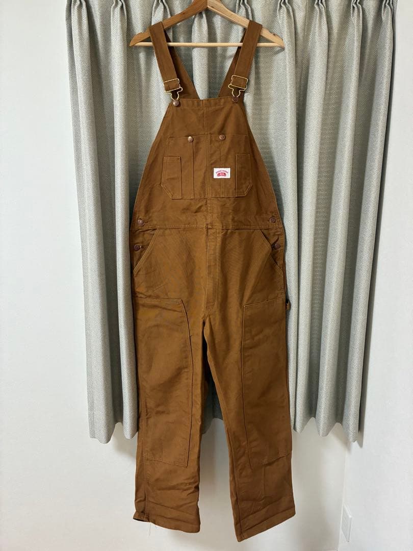 ROUND HOUSE ラウンドハウス オーバーオール　ブラウンダック　w38