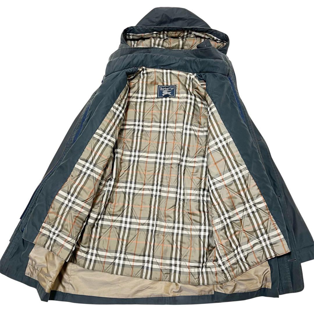 BURBERRY✨️4way　ノバチェック　中綿ライナー　フード　モッズコート　Ｌ