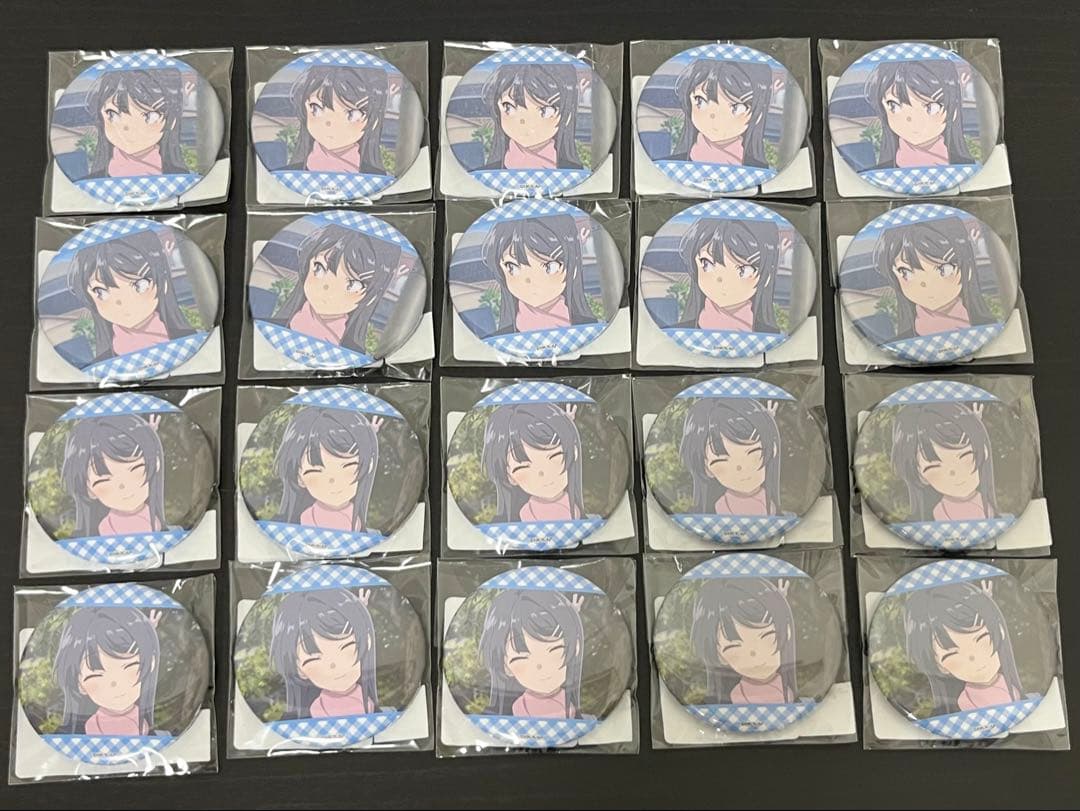 DMMスクラッチ　青春ブタ野郎　桜島麻衣　缶バッジ　20個セット　青ブタ