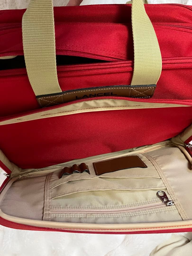 お値下げ　帆布トランクケース　赤　ランセル