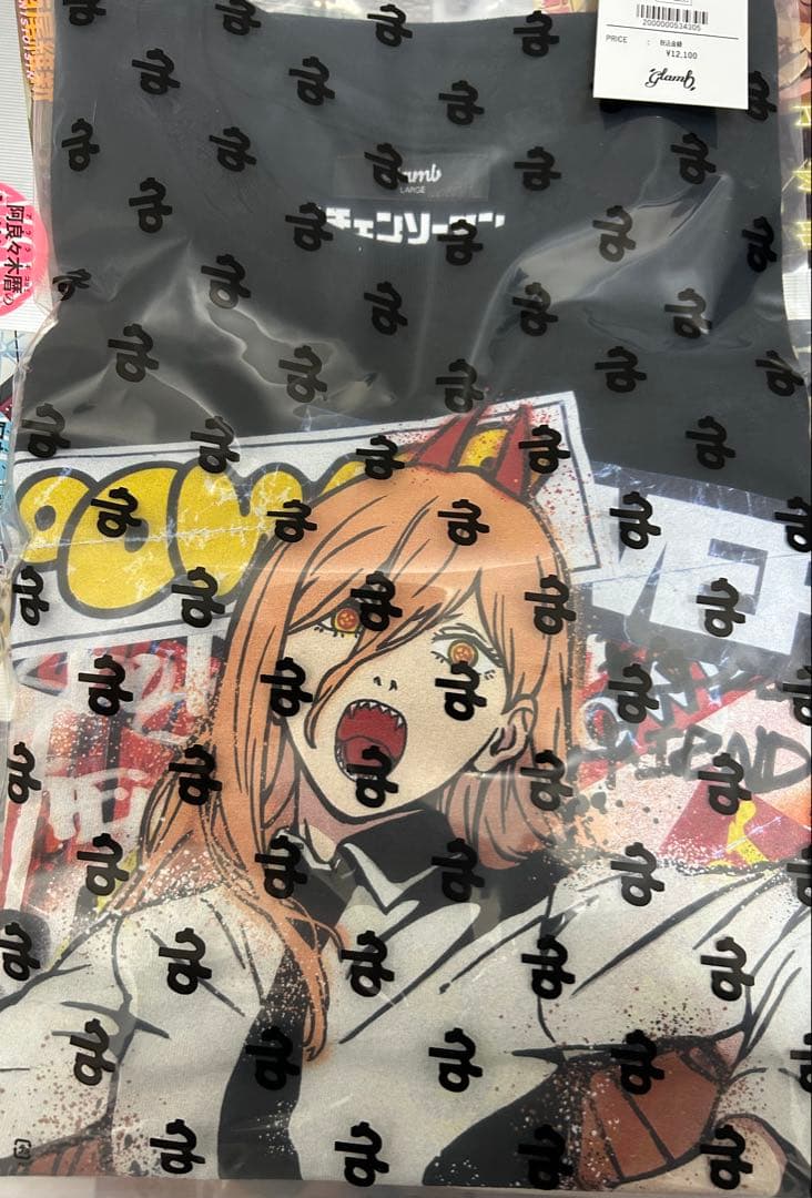 新品未開封 glamb チェンソーマンパワー Cutsaw ブラック Lサイズ