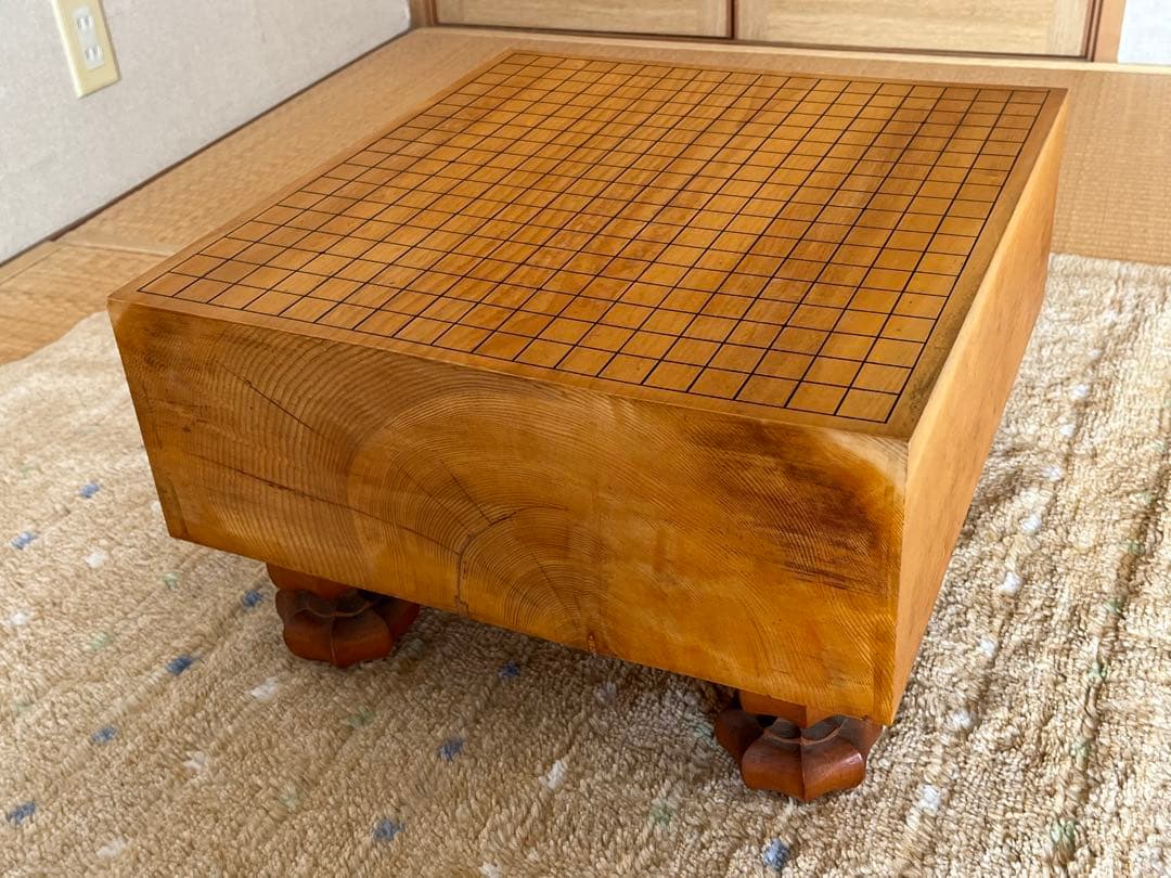 宮崎県産 高級囲碁盤 上質素材 へそ 脚付き