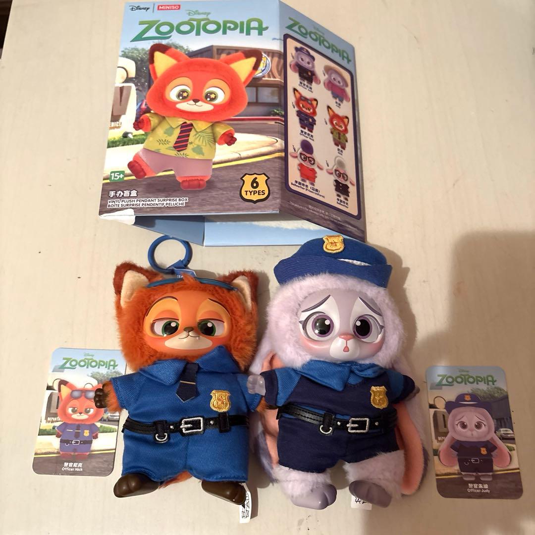 最終値下げ‼️ MINISO ZOOTOPIA 警官ニック 警官ジュディ