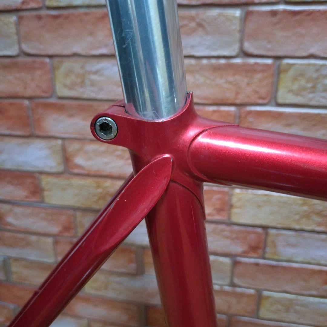 大きめ！競輪NJS認定　Panasonic ピストフレーム レッド